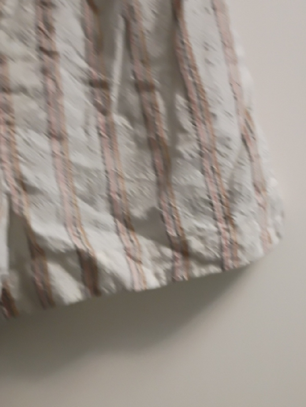 Zara Drawstring Stripe Shorts - Cream with Tan Stripes - Picture 5 of 6